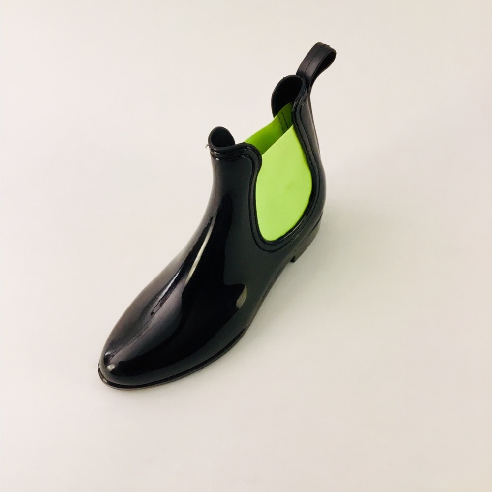 ASOS Womens Black Rubber Rain Bootie Size 6